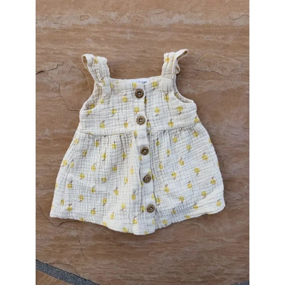 Rabbit+Bear Yellow Dress Outfit , Size 3-6 Months